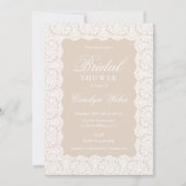 Invitation Mariage Blanc en Dentelle (Devant)