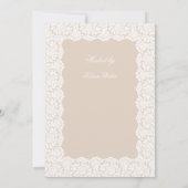 Invitation Mariage Blanc en Dentelle (Dos)