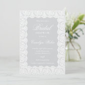 Invitation Mariage Blanc en Dentelle (Debout devant)