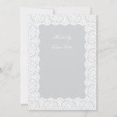 Invitation Mariage Blanc en Dentelle (Dos)