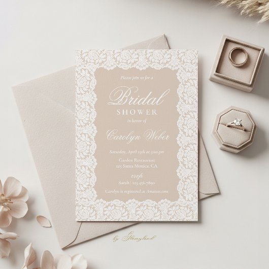 Invitation Mariage Blanc en Dentelle