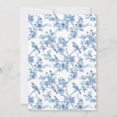 Invitation Mariage Blanc et Bleu de Style Chinois (Dos)