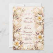 Invitation Mariage Blanc et Champagne (Devant)