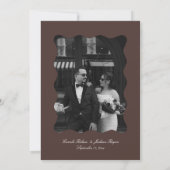 Invitation Mariage Blanc et Marron (Dos)