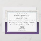Invitation Mariage blanc et mauve Calla Lily (Dos)