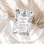 Invitation Mariage blanc et noir
