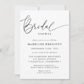Invitation Mariage Blanc Et Noir Calligraphie Moderne (Devant)