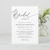 Invitation Mariage Blanc Et Noir Calligraphie Moderne (Debout devant)