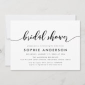 Invitation Mariage Blanc et Relax Script Fête de Mariée (Devant)