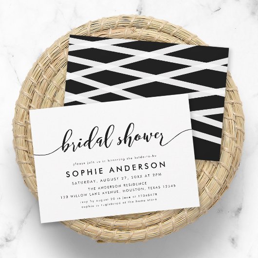 Invitation Mariage Blanc et Relax Script Fête de Mariée
