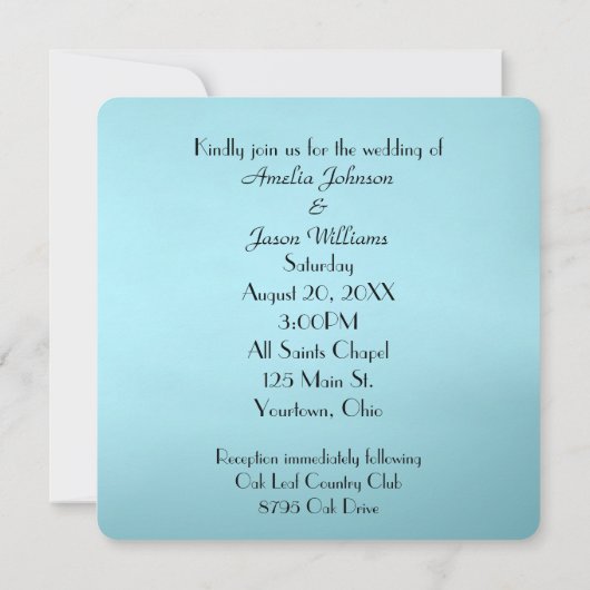 Invitation Mariage blanc et rouge Lily (Dos)