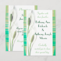 Mariage blanc et vert de zantedeschia