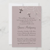 Invitation mariage blanc, Fête de l'mariée de Candelabra (Dos)