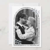 Invitation Mariage blanc Feuille de Silver Laurel (Dos)