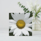 Invitation Mariage blanc Fleur de marguerite (Debout devant)
