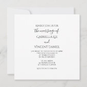 Invitation Mariage blanc Fleur de marguerite (Dos)