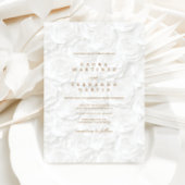 Invitation Mariage Blanc Floral