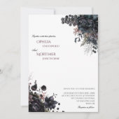 Invitation Mariage blanc foncé gothique (Devant)