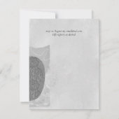 Invitation Mariage blanc gris Abstrait Inviter Budget faible (Dos)