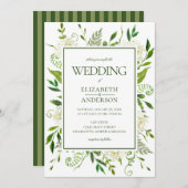 Invitation Mariage blanc Hydrangea (Devant / Derrière)