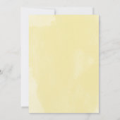 Invitation Mariage Blanc Jaune Fleurs de Marguerites Script (Dos)