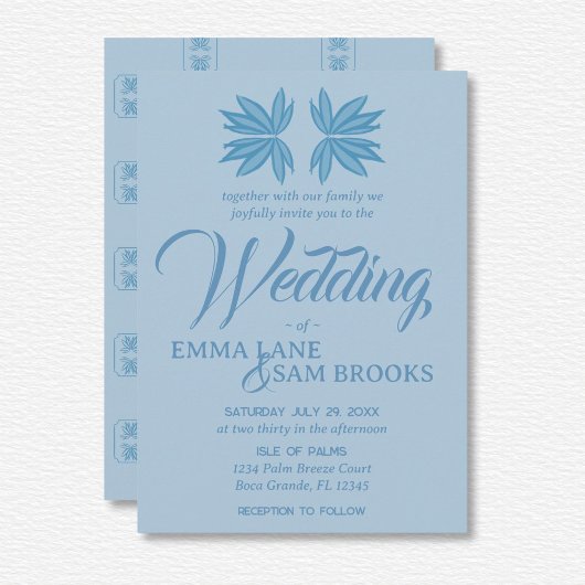 Invitation Mariage blanc Lotus