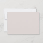 Invitation Mariage blanc minimaliste moderne RSVP (Dos)