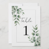 Invitation Mariage Blanc Moderne avec Feuillage Minimal (Dos)