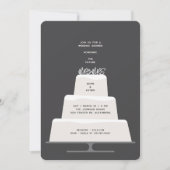 Invitation Mariage blanc moisi glacé Cake Couple Douche (Devant)