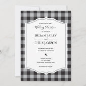 Invitation Mariage blanc noir blanc blanc blanc classique Buf (Devant)