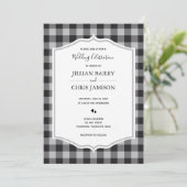 Invitation Mariage blanc noir blanc blanc blanc classique Buf (Debout devant)