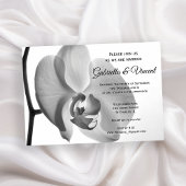 Invitation Mariage blanc orchidée