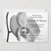 Invitation Mariage blanc orchidée (Devant)