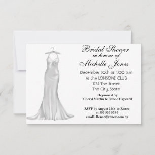 Invitation Mariage Blanc Populaire Fête de Mariée Blanche
