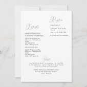 Invitation Mariage blanc simple et moderne Détail II (Devant)