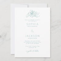 Mariage blanc vert en mousse de mer en fleur simpl