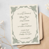 Invitation Mariage blanc Vintage doux