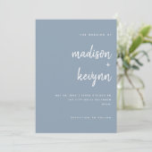Invitation Mariage Bleu (Debout devant)