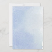 Invitation Mariage bleu aquarelle rustique (Dos)