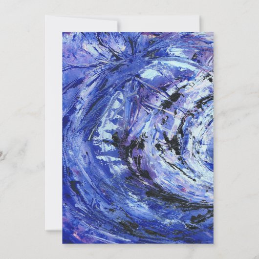 Invitation Mariage Bleu Art (Dos)