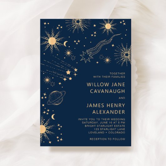 Invitation Mariage bleu céleste