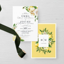 Mariage bleu clair au citron de l'été méditerranée