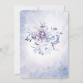 Invitation Mariage Bleu Clair et Lavande (Dos)