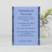 Invitation Mariage bleu contemporain (Debout devant)