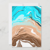 Invitation Mariage bleu côtier (Dos)