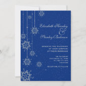 Invitation Mariage bleu cristal (Devant)