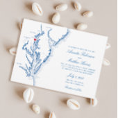 Invitation Mariage bleu de la marine de la baie Annapolis MD 
