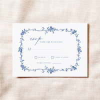 Mariage bleu de la marine Vintage victorienne RSVP