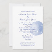 Invitation Mariage bleu Dollar de sable (Devant)