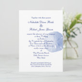 Invitation Mariage bleu Dollar de sable (Debout devant)